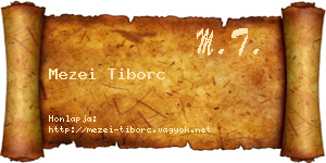Mezei Tiborc névjegykártya